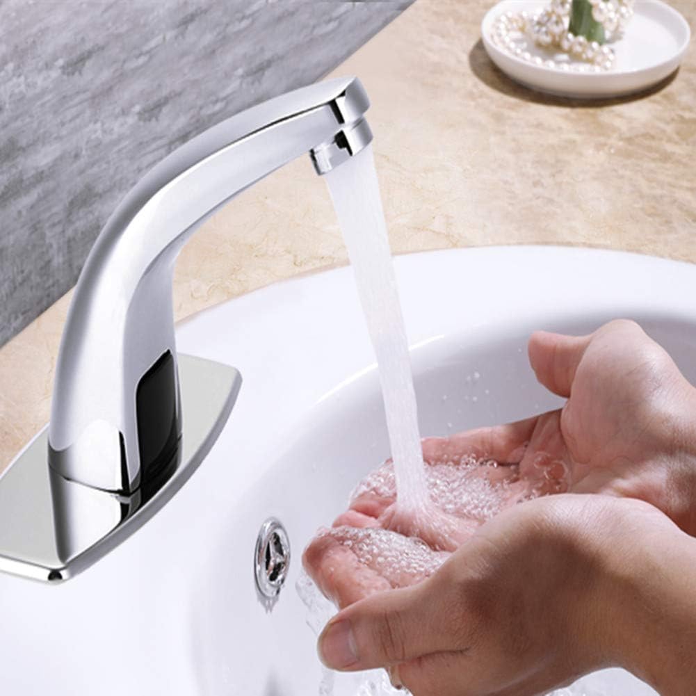 Automatic Touchless Bathroom Faucet Hands-Free Motion Sensor Vessel Sink Tap Single Handle Hot Cold Mixer Easy Installation No Battery Required - Image 5