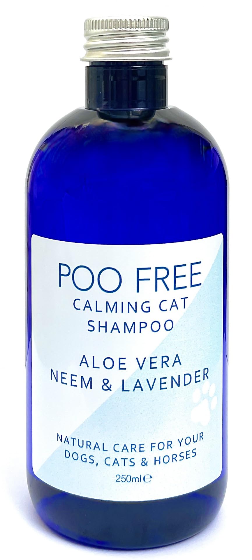 POO FREE Lavender & Neem Cat Shampoo – Gentle Sensory Comfort & Pure Wash – 99% Natural Origin – pH Balanced for Feline Skin – Essential Oil-Free & Safe – Vegan – UK Made – 250ml
