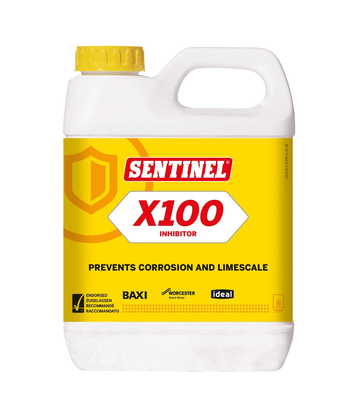 Sentinel X100 Inhibitor 1L Protect Central Heating System Cleaner (Pack of 1)