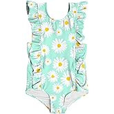 RAISEVERN Baby Girls Swimsuit Ruffles Bathing Suits Cute Beach Sport Swimming Backless Summer One Piece Swimwear 2-7 Years