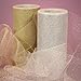 Tulle Ribbon Rolls - 25 Yards - 6 Inches Wide (Metallic Gold)