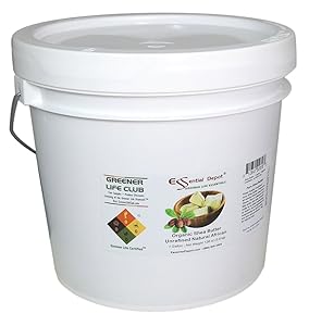 Shea Butter - Grade A - Organic - Unrefined - 8 lbs in a 1 HDPE Gallon Pail - HDPE microwavable container with resealable lid and removable handle