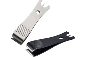 Adrosstoller 2pcs Fishing Line Nipper with Hook Eye Stainless Steel Fishing Cutter Nipper Multi-Purpose Fly Fishing Nipper