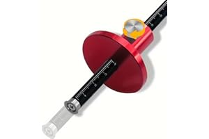 Wheel Marking Gauge - Woodworking Marking Scriber Kit Wood Marking Tools with Graduated Inch & MM Scale - Solid Metal Bar Woo