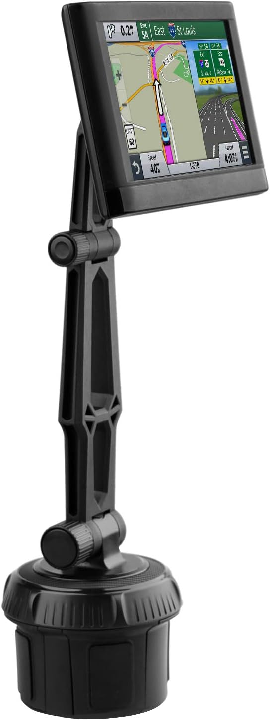 GPS Cup Holder Mount, Sat Nav Car Cup Holder Mount with Adjustable Arm