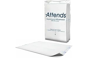 Attends Supersorb Advanced Premium Disposable Underpads for Severe Incontinence, 30"x36" Absorbent Pad, Heavy Absorbency, 60ct Case