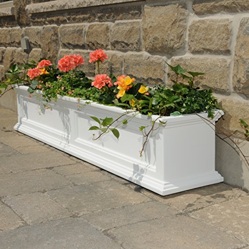 Mayne Fairfield 5824W Window Box Planter, 5-Foot, White