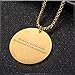 ALEXTINA Men's Stainless Steel Round Muslim Shahada Islam Allah Pendant Necklace with Chain Gold-Tone
