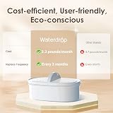 Waterdrop Chubby 3.5L Water Filter Jug with WD-PF-01A Plus Filter Red view 3