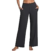 BUBBLELIME 29"/31"/33"/35"/37" Women's High Waist Wide Leg Yoga Pants Dress Casual Stretch Workout Sweatpants with Pockets