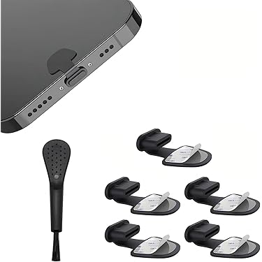 OLYCRAFT Lot De 6 Bouchons Anti-poussière De Type C De 21 à 32 Mm De Long Avec Pendentifs En Nid D'abeille En Forme D'abeille Pour Port USB C Pour La Plupart Des