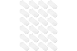 URATOT 24 Pairs Kids' Low Cut Socks - Boys' or Girls' Half Cushion Athletic Ankle Socks