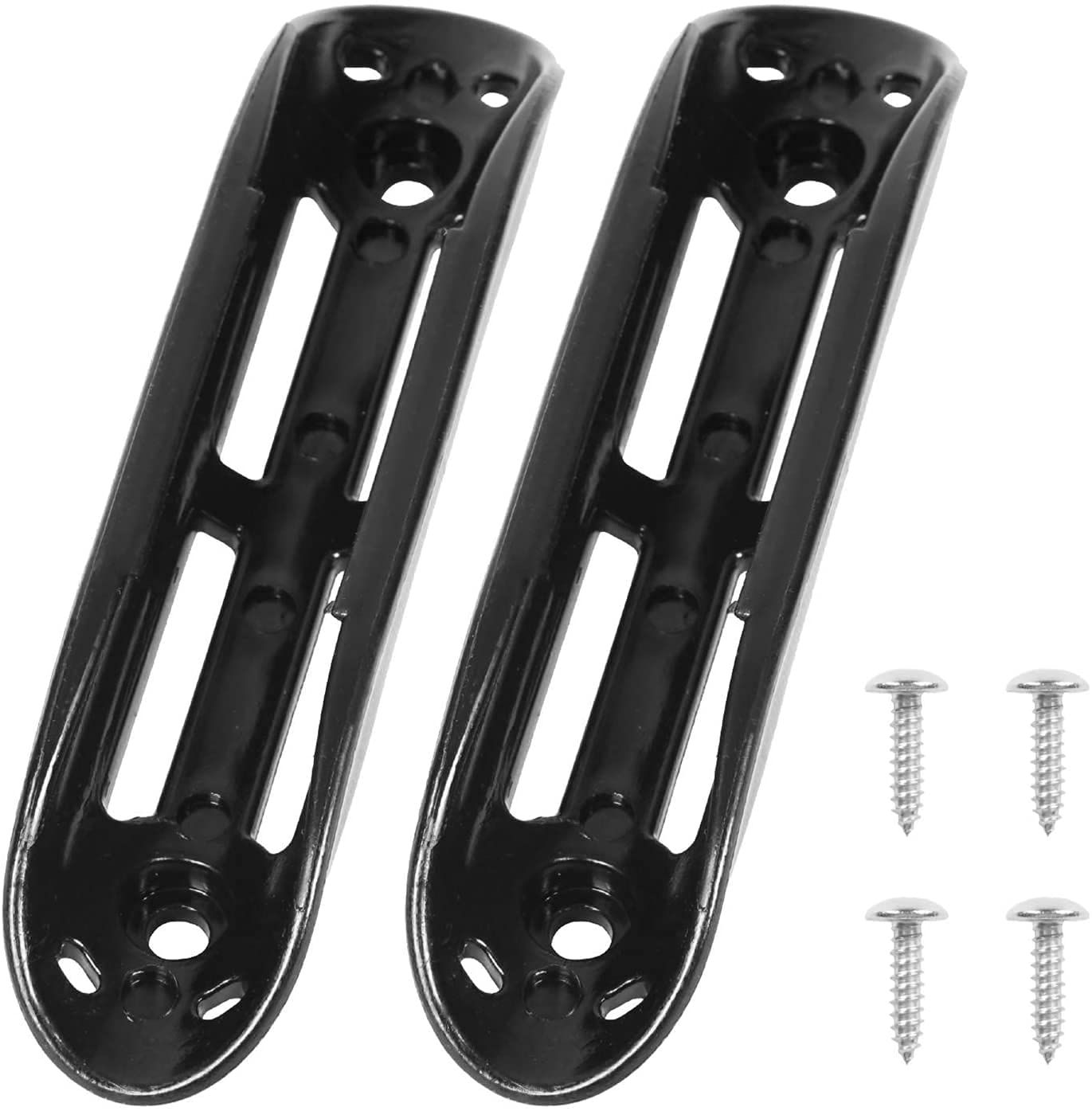 Namvo 2pcs Black Kayak Paddle Holder Clips Universal Kayaks Deck Mounted Oars Keeper Accessories Kit with Fixing 4 Screws for Canoes Kayak Docks Boats