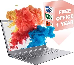 Jumper Laptop 13.3 inch with Microsoft Office 365 FHD Traditional Laptop Computers 4GB 64GB Windows 10 , USB 3.0, Dual Band WiFi, Support 128GB Micro SD and 1TB SSD Expansion