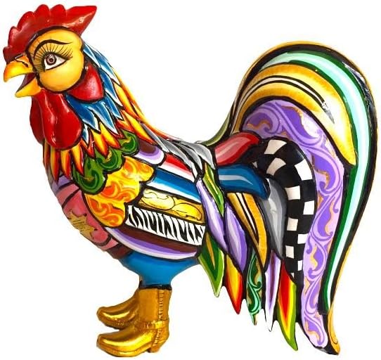 Toms Drag Statue Rooster Figurine Pat 26 cm - Handmade and Painted