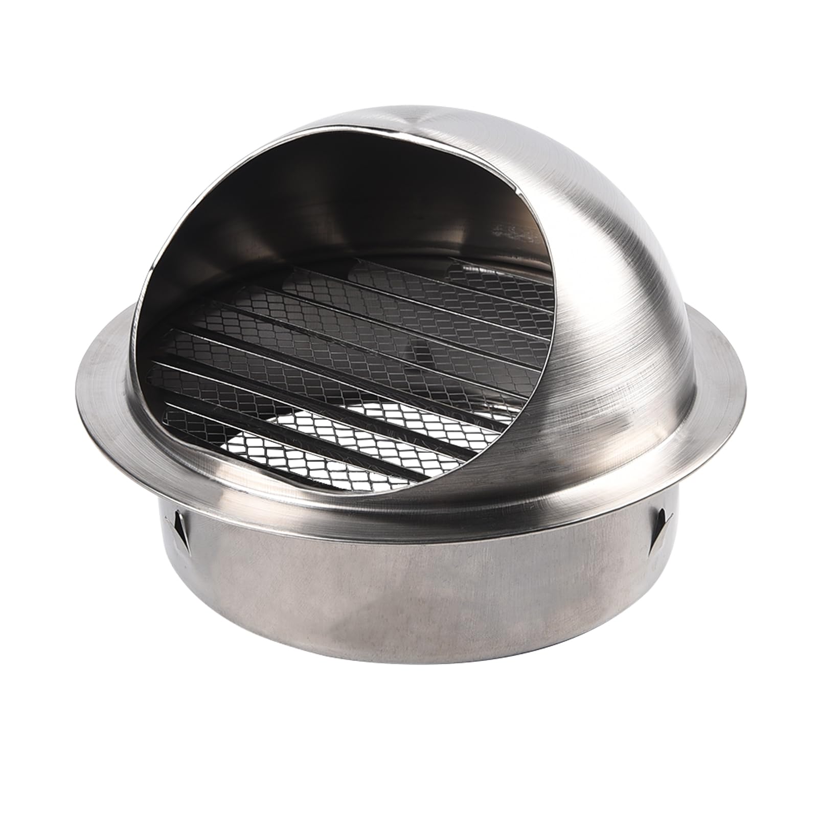 Stainless Steel Air Vent, Ventilation Grill Covers Metal Round Wall Vent Gravity Flap Cover for The External Wall Exhaust, Fresh Air, Hood Exhaust (145mm)
