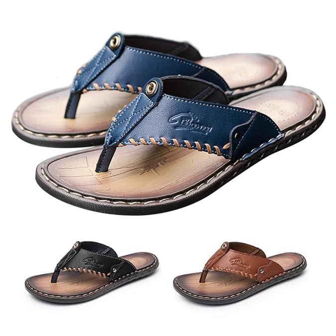 gracosy Unisex-Erwachsene Sandalen, Herren Zehentrenner Flach Sommerschuhe Anti-Rutsch Hausschuhe Comfort Outdoor Sandalen So