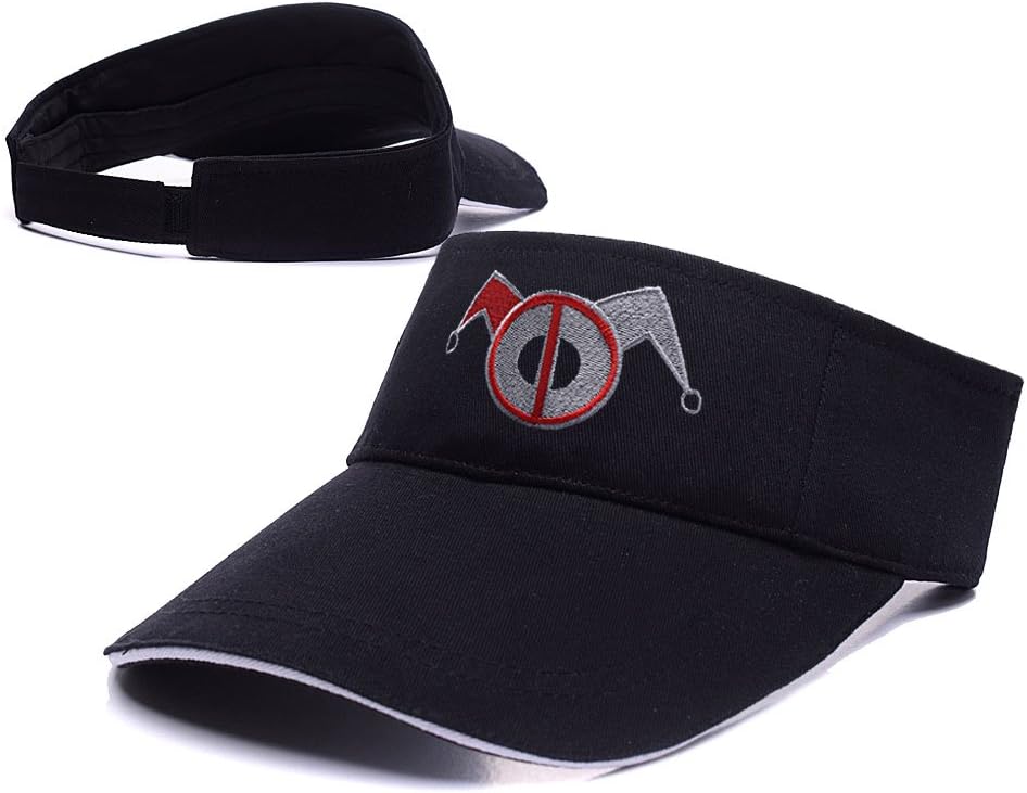 ZHHUA Deadpool Harley Quinn Logo Adjustable Embroidery Tennis Golf Baseball Hat Sun Visor Cap