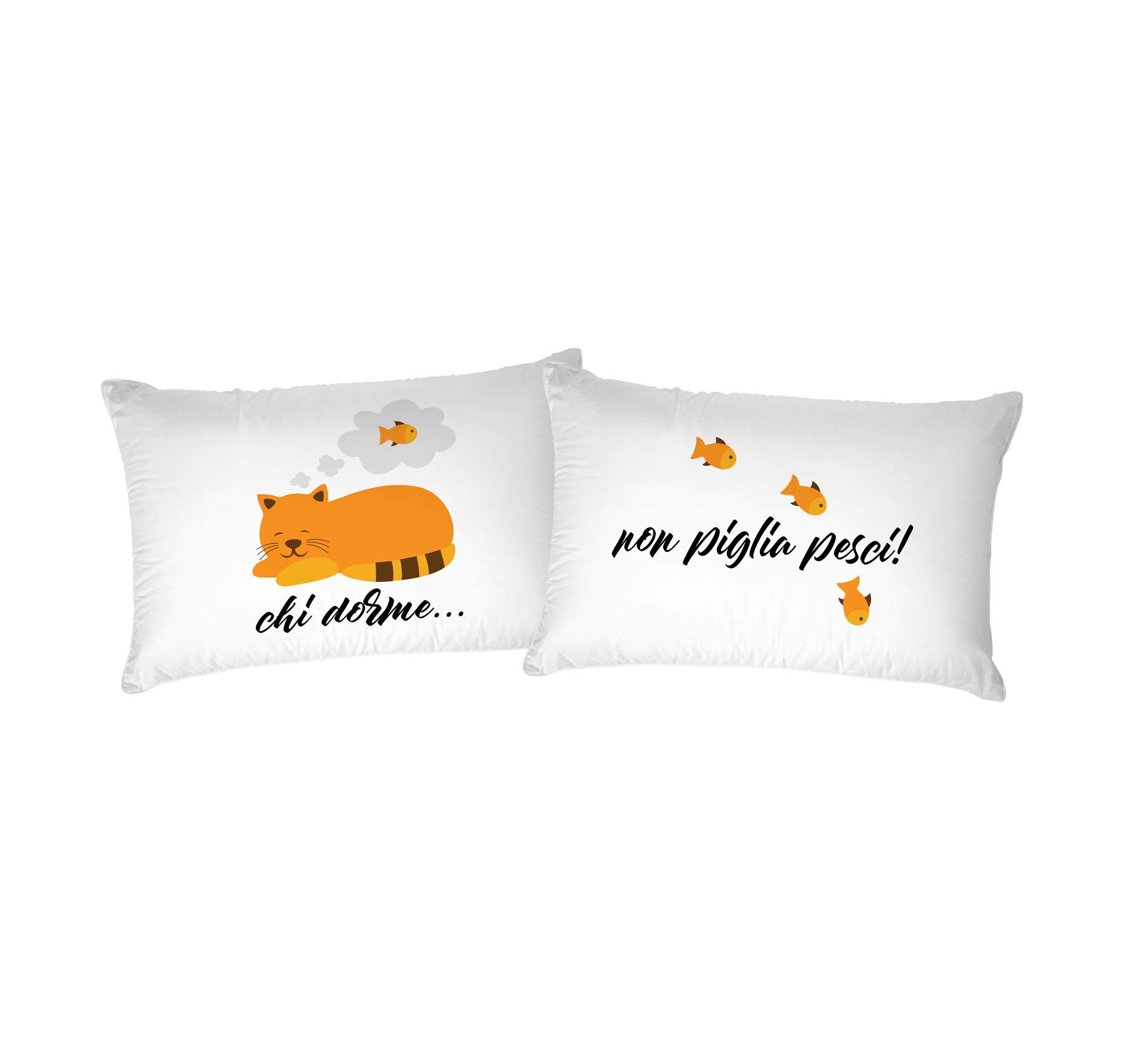 Italian Bed Linen Pair of Pillowcases Digital Print, PRINTED-20, 52 x 82 cm