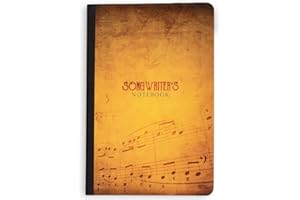 IVIDEOSONGS Songwriter's Notebook 5x8 in • Ivory Matte-Finished Music Notebook • 80 Page Hardcover Music Staff Paper Manuscript Paper Notebook Music Journal • 150 Free Music Lessons