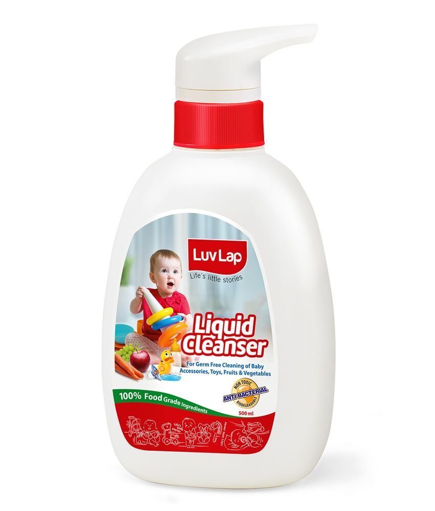 Buy Luvlap AntiBacterial Baby Bottles Accessories and Vegetable Liquid Cleanser, 500ml Online