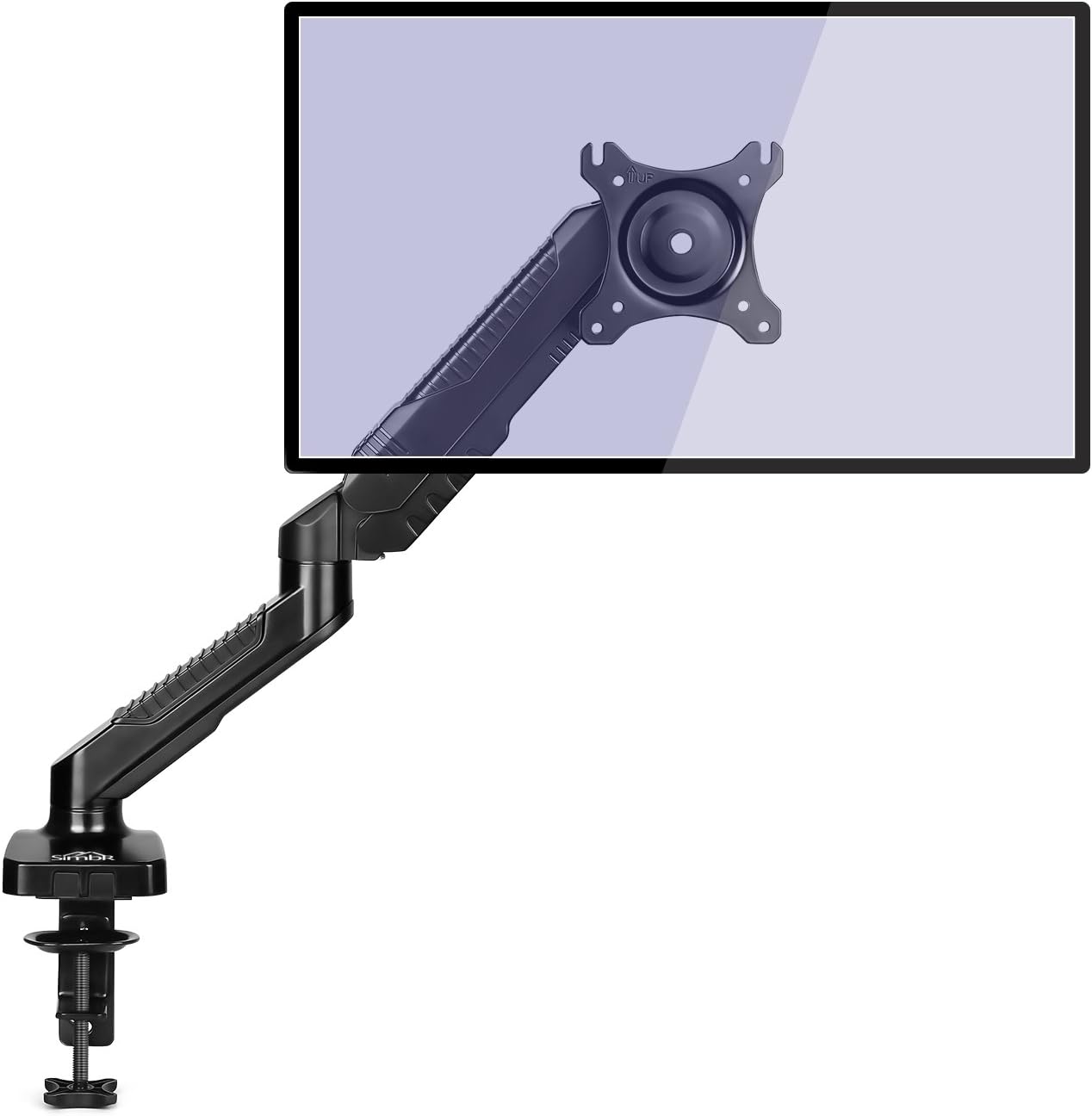 SIMBR monitor desk mount black Black 1 Federarm ohne Stütze