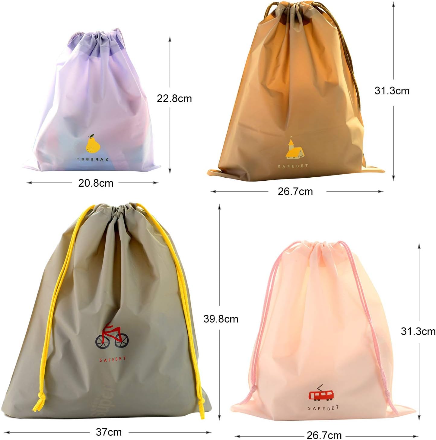 kitchen-dream Bolsas de Cuerdas para Infantil,10 Piezas Bolsa