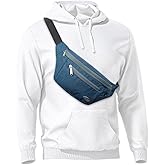 Entchin Fanny Pack for Women Men,Crossbody Belt Bag with 4-Zipper Pockets,Adjustable Waist Bag Pack,One of the Most Popular Travel Essential Gifts for Walking,Traveling,Cycling