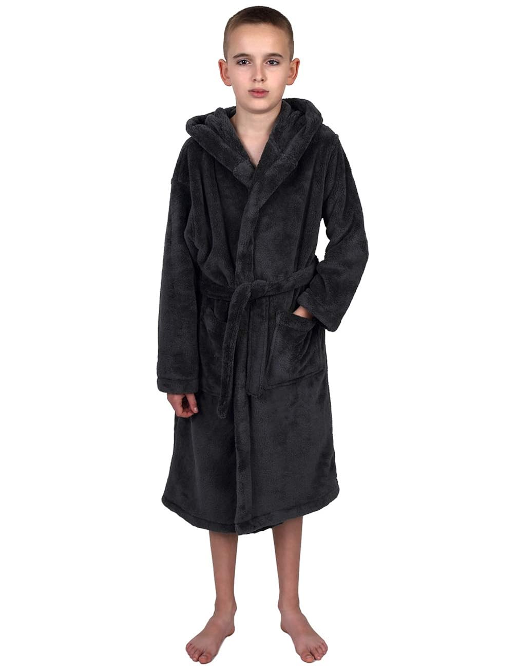 Buy TowelSelections Little Boys' Hooded Plush Robe Soft Fleece Bathrobe