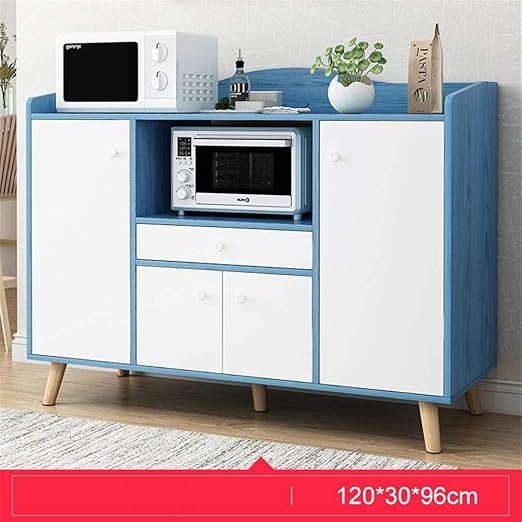 Sideboard Buffet Table Buffet Sideboard Serving Storage Cabinet With Doors Kitchen Dining Console Living Room Console Sideboard Table Color Blue Size 120x30x96cm Amazon Ca Home Kitchen