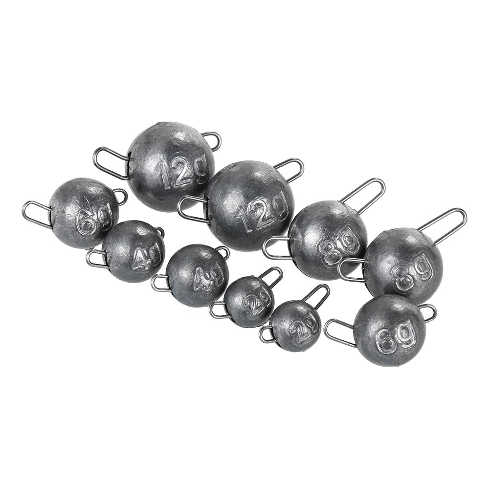 10PCS Bullet Weights Sinker Weight 2g/4g/6g/8g/12g Bullet Weights Terminal Tackle Fishing Tackle
