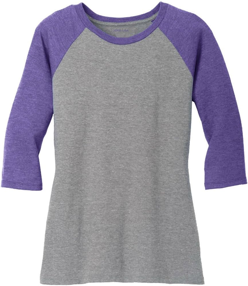 purple and grey raglan shirt