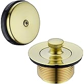 BESTILL Bathtub Drain Kit and Overflow Faceplate, Brushed Gold