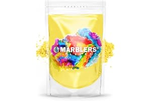 MARBLERS Mica Powder Colorant [Bright Yellow] 3oz (85g) |Cosmetic Grade | Epoxy Resin Pigment | Dye | Non-Toxic, Vegan, Cruelty-Free | Lip Gloss, Nails, Body Butter | Bath Bomb, Candle & Soap Making