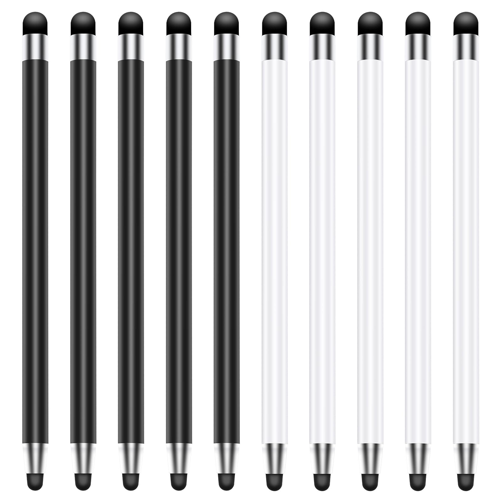 Stylus Pen for Touchscreen 10PCS, AGREJO High Precision and Sensitivity Stylus Pen for iPad/iPhone/Samsung/Android and Tablets, Compatible with All Capacitive Touch Screen (10-Pack (Black/White))