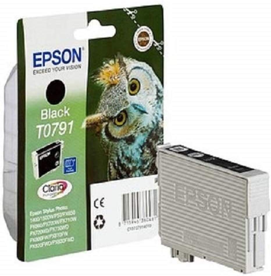 Epson T0791 Ink Cartridges Original, Black, Genuine