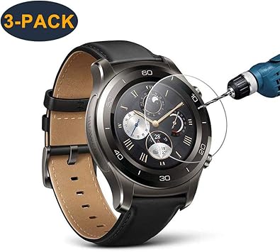 Huawei Watch 2 protector de pantalla (3 paquetes), CAVN de vidrio ...
