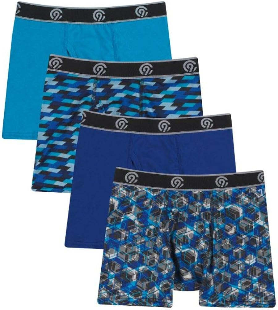 C9 Champion Boys' Lightweight Performance Printed Boxer Briefs: Clothing