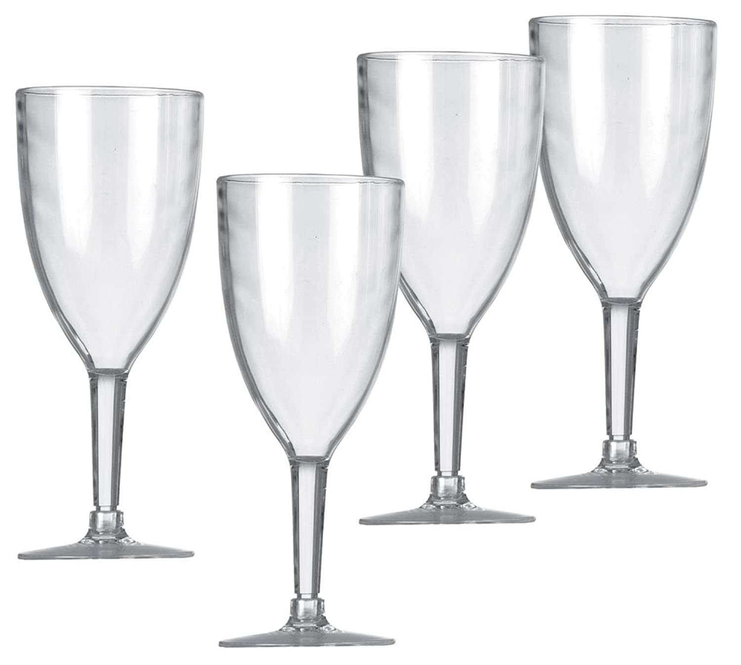 Vango Acrylic Wine Glasses x 4 Stylish Acrylic Glasses - Clear
