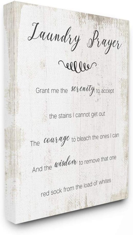 Mixed Media - Stupell Industries Family Laundry Room Prayer Faith Inspired Humor Wall Art, 16 x 20, Off- White