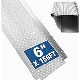 6" Aluminum Gutter Guard, 112 PCS Total 150 FT Leaf Filter Gutter Covers, 16" Each Piece, Easy DIY Leaf Guards for Gutters, Fits Most Roof &amp; Gutter Types