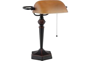 V-Light Desk Lamp, LED, Metal & Glass, Antique Bronze