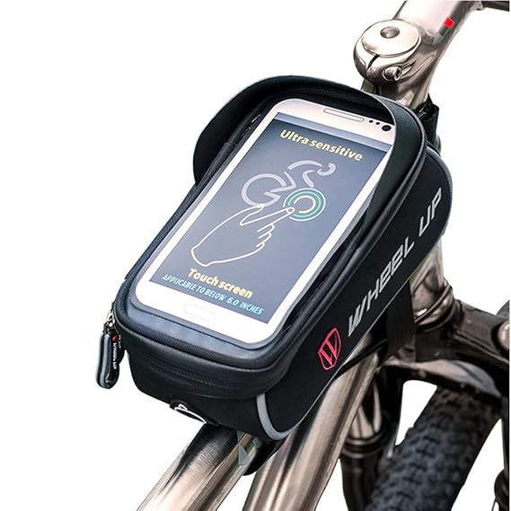 ROTTO Fahrradtasche Rahmentasche Oberrohrtasche Fahrrad Handy Tasche Vorne Sensitive Touch-Screen Wasserdicht
