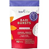 Calcium Citrate Bariatric Calcium Chews with 1000 IU Vitamin D3 - Ideal for Bariatric Patients - BariBurst by Bari Life (Fruit Punch)