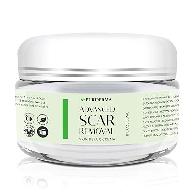 Scar Removal Cream - Advanced Treatment for Face &amp; Body, Old &amp; New Scars from Cuts, Stretch Marks, C-Sections &amp; Surgeries - With Natural Herbal Extracts Formula - (30 ml)