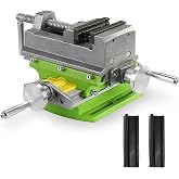 CNCTOPBAOS 3 Inch Cross Slide Vise for Mill Drill Press 2 Way X-Y Workbench | 75mm 3" Jaw Width, Cross Sliding Flat Vise Clamp, Aluminum Alloy, X-Y Travel 3.14x2.63 inch For Woodworking Drilling Milling