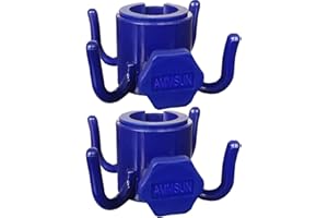 AMMSUN 2 Pack Beach Umbrella Hanging Hook, 4-prongs Plastic Umbrella Hook Hanging for Towels/Hats/Clothes/Camera/Sunglasses/Bags-Durable, Fit for Beach,Camping Trips