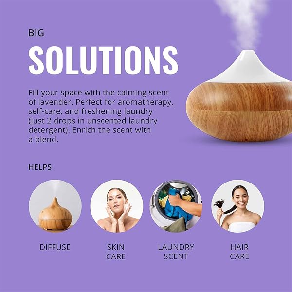 LAB BULKS ESSENTIAL OIL LAVENDER ESSENTIAL OIL 16 OZ BOTTLE FOR DIFFUSERS, CANDLES, & HOME – AROMATHERAPY OIL 1 PACK