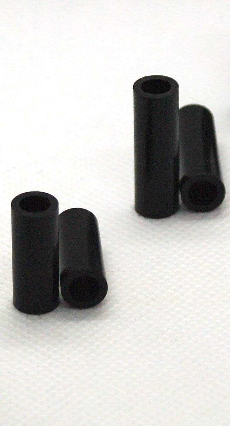 10x Nylon Spacers Black M5 x 25mm Length, 5.4mm Inner Diameter x 8mm Outer Diameter Unthreaded Cylindrical Pack of 10 (M5 x 25mm Length)