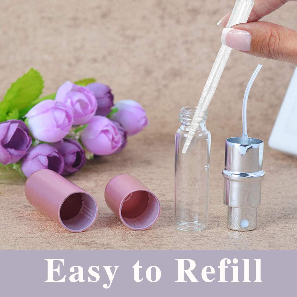 SANJYUT Portable Mini Refillable Perfume Empty Spray Bottle Atomizer Leak Proof Sprayer TSA Carry On Approved Travel Accessories for Perfume and Other Liquids Travel Companion Great Gift for Women Men
